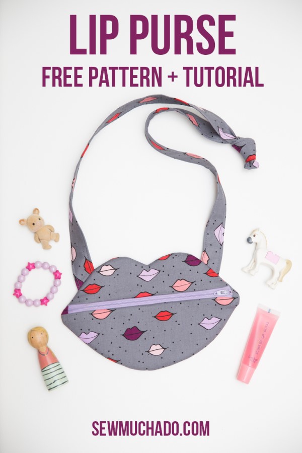 Lip Purse FREE sewing pattern and tutorial