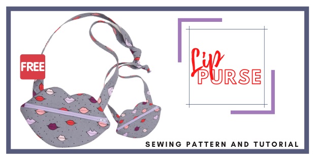 Lip Purse FREE sewing pattern and tutorial