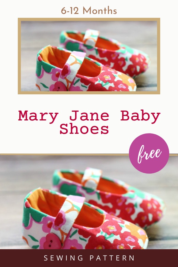 Mary Jane Baby Shoes FREE sewing pattern (6-12mths)
