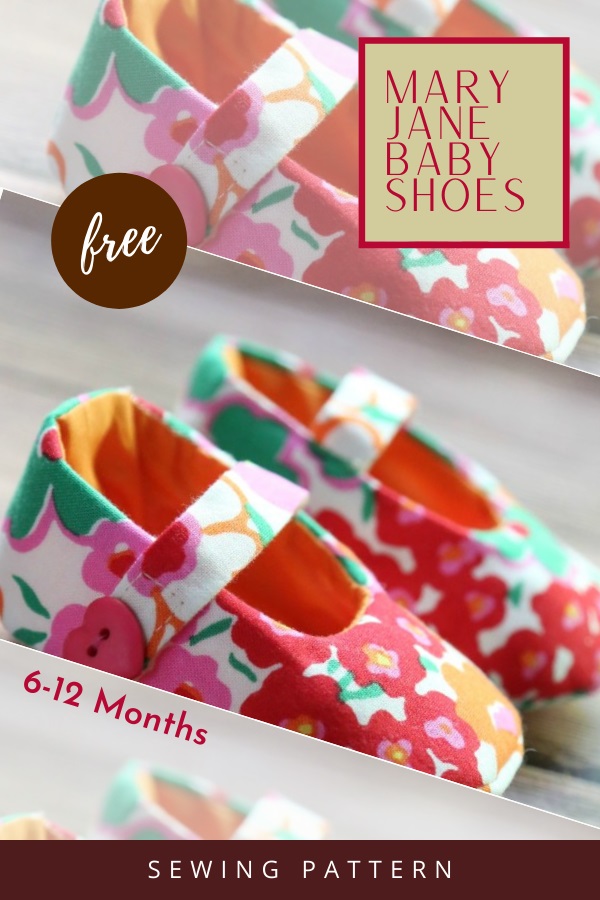 Mary Jane Baby Shoes FREE sewing pattern (6-12mths)