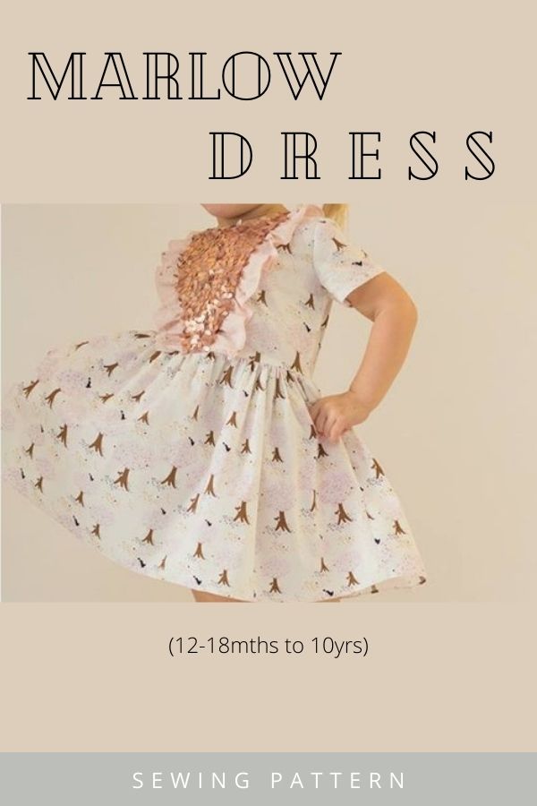 Marlow Dress sewing pattern (12-18mths to 10yrs)