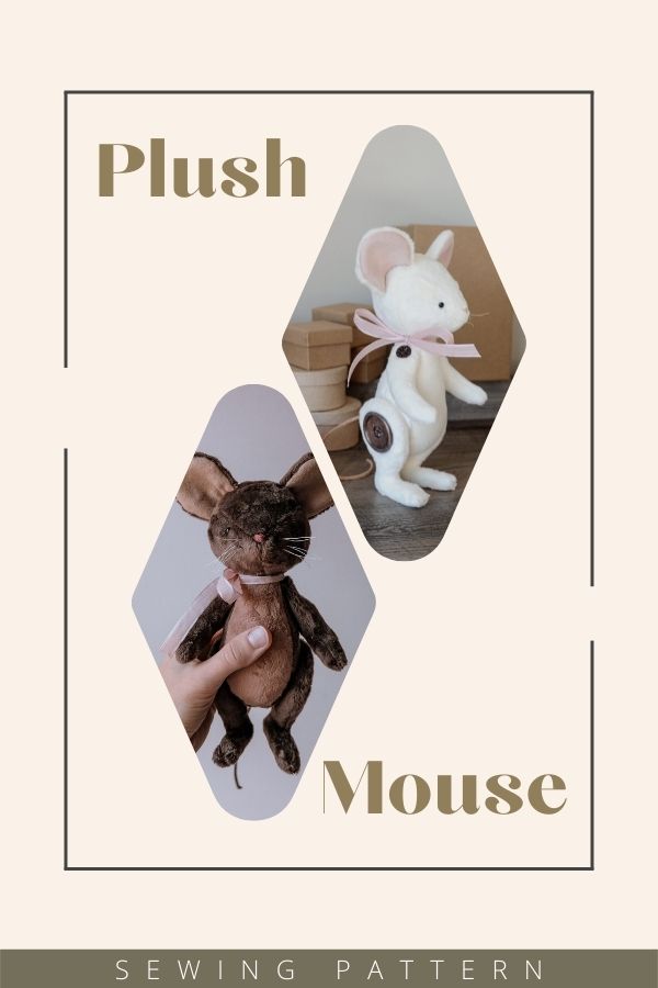 Plush Mouse sewing pattern