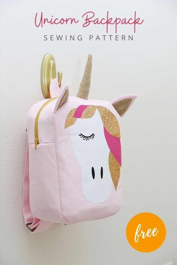 Unicorn Backpack FREE sewing pattern