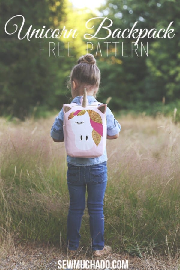 Unicorn Backpack FREE sewing pattern