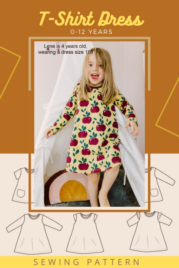 T-Shirt Dress sewing pattern (0-12 years)