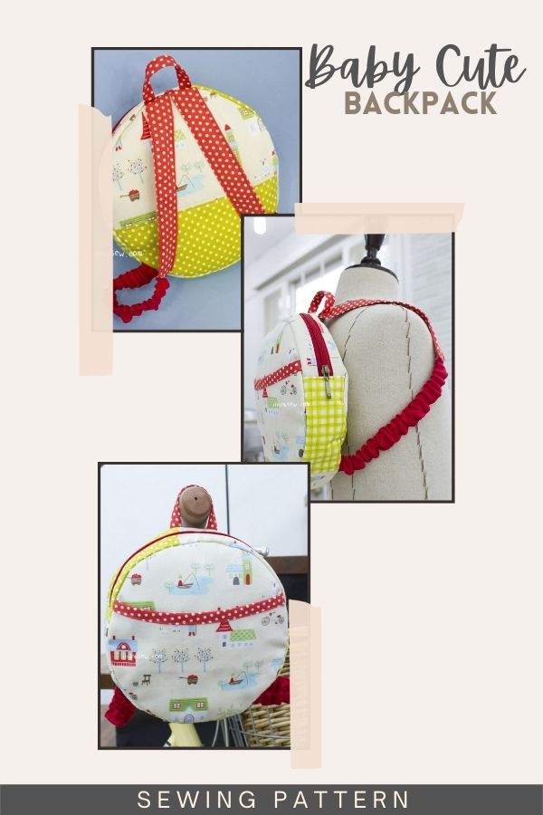 Baby Cute Backpack sewing pattern