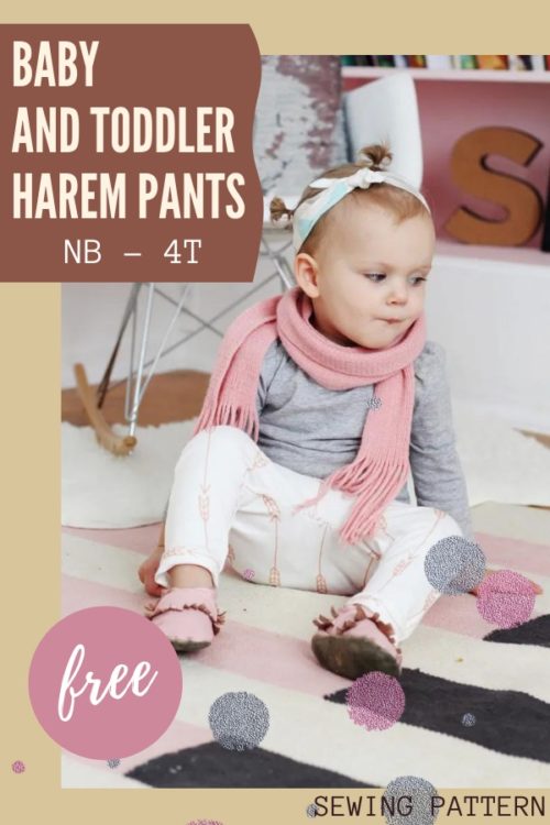 Baby and Toddler Harem Pants FREE sewing pattern (NB to 4T) Sew
