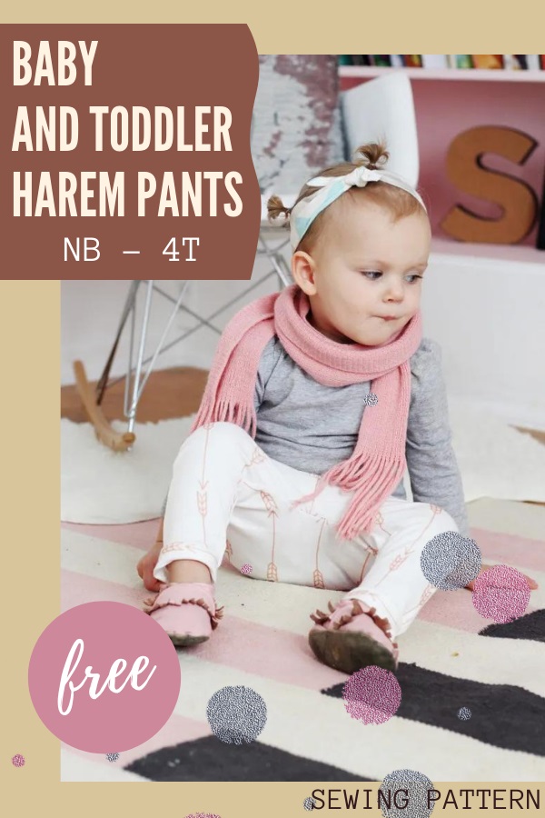 Baby and Toddler Harem Pants FREE sewing pattern (NB to 4T)