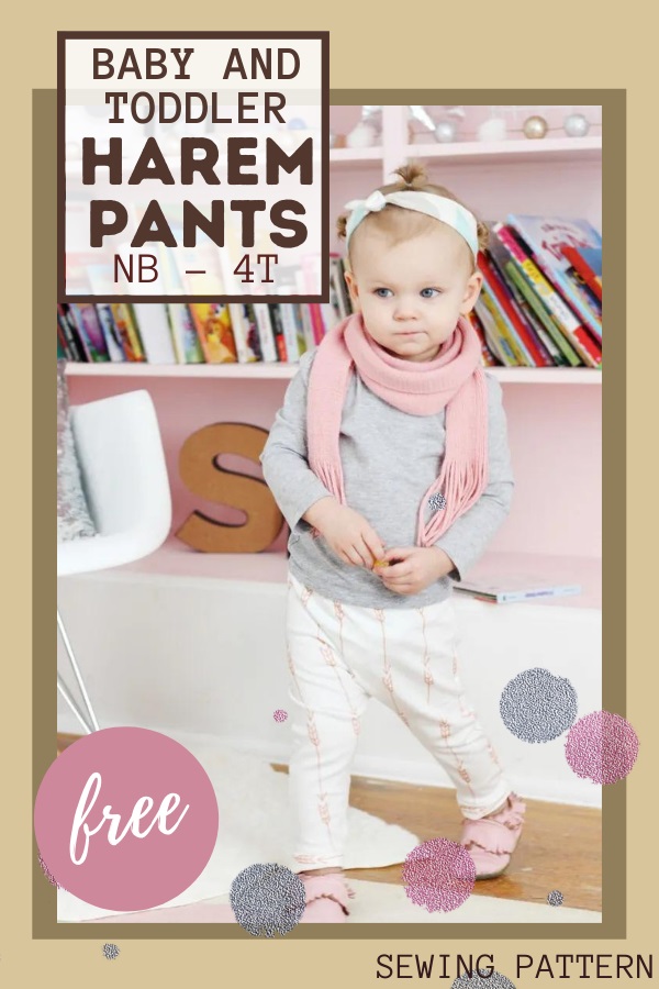 Baby and Toddler Harem Pants FREE sewing pattern (NB to 4T)