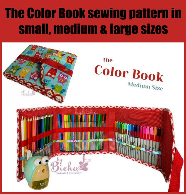 Color Book Art Storage sewing pattern (3 sizes)