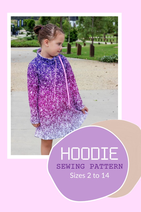 Hoodie sewing pattern (Sizes 2 to 14)