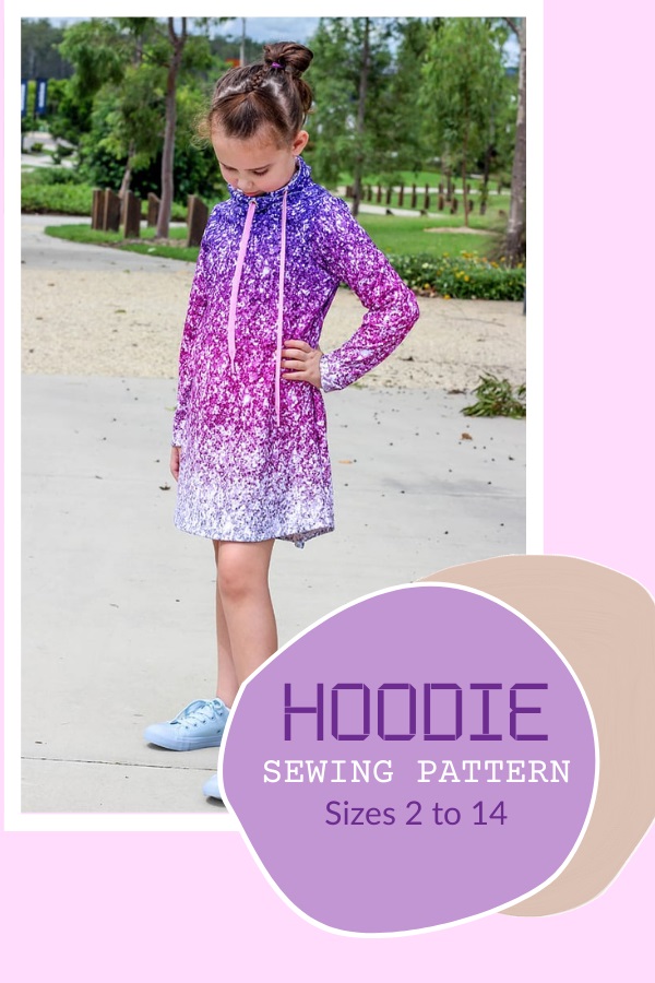 Hoodie sewing pattern (sizes 2 to 14)