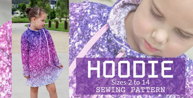 Hoodie sewing pattern (Sizes 2 to 14)