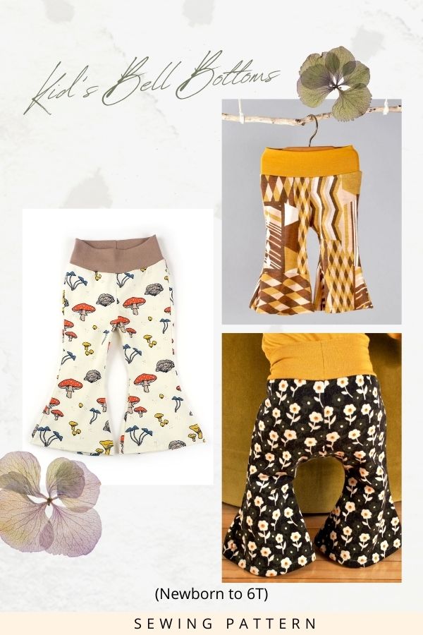 Kid's Bell Bottoms sewing pattern (Newborn to 6T) Sew Modern Kids