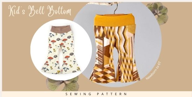 Kid's Bell Bottoms sewing pattern (Newborn to 6T)