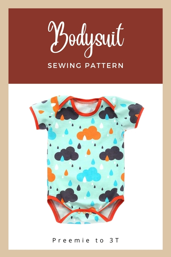 Bodysuit sewing pattern (Preemie to 3T)