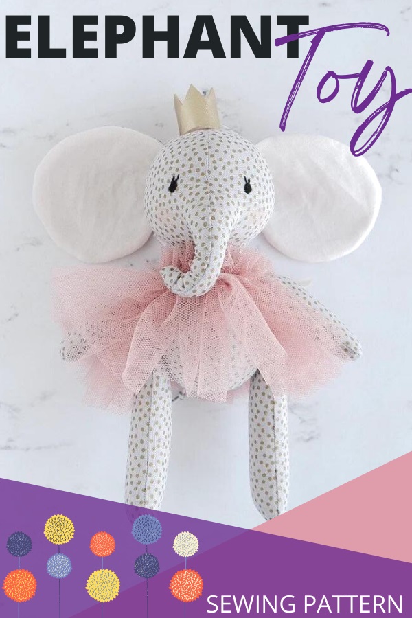 Elephant Toy sewing pattern