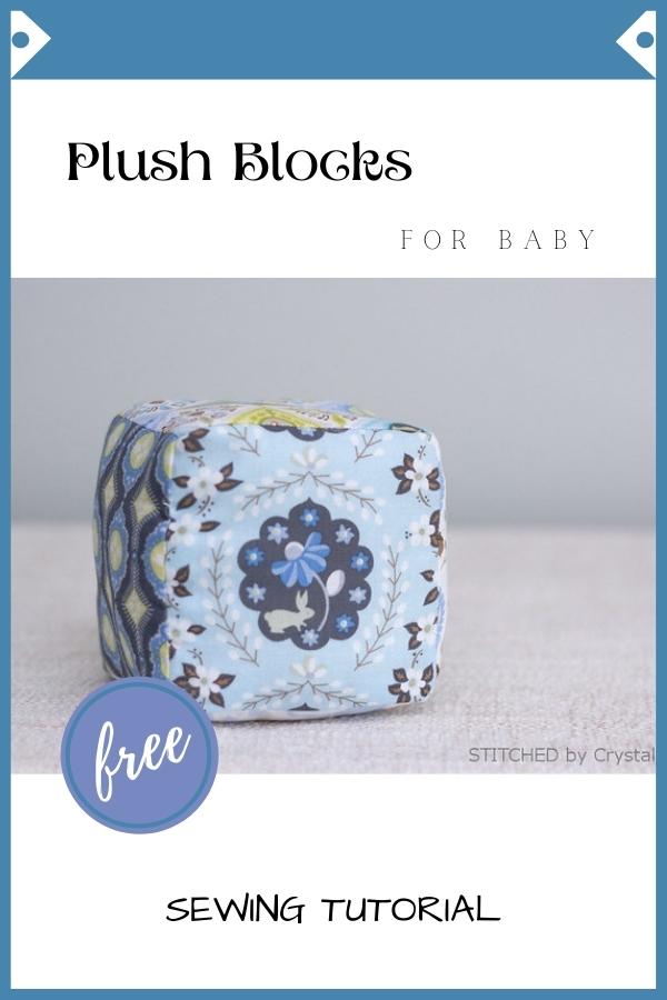 Plush Blocks For Baby FREE sewing tutorial