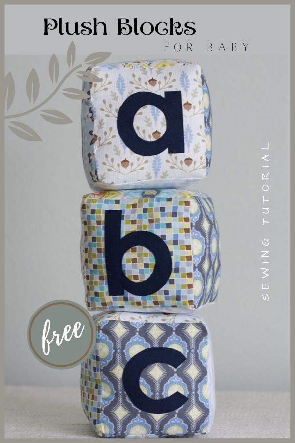 Plush Blocks For Baby FREE sewing tutorial