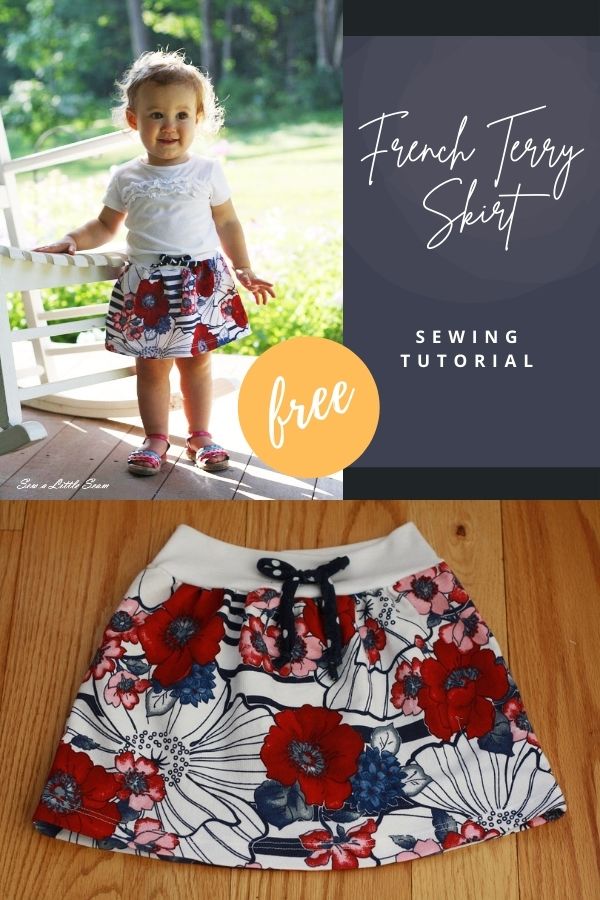 French Terry Skirt FREE sewing tutorial