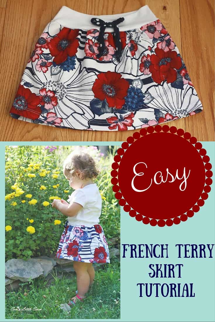 French Terry Skirt FREE sewing tutorial