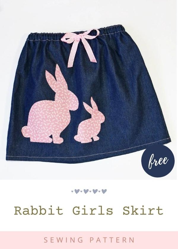 Rabbit Girls Skirt FREE sewing pattern