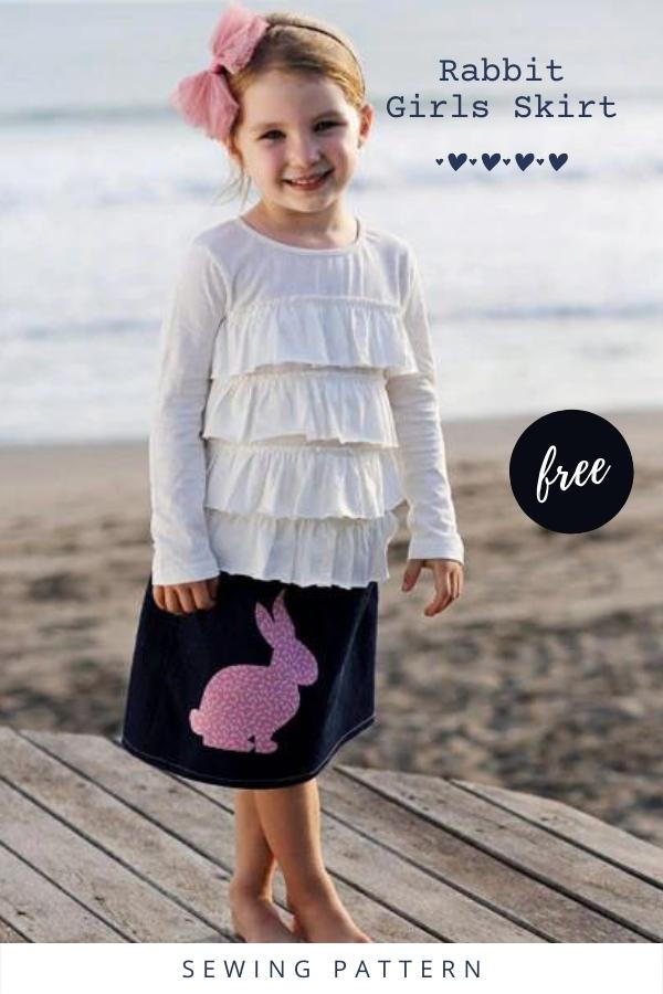 Rabbit Girls Skirt FREE sewing pattern