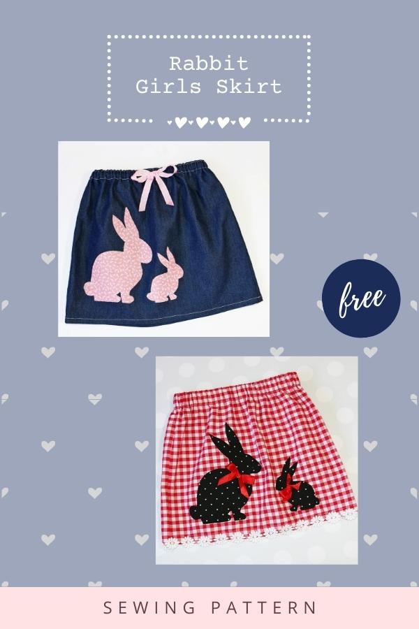 Rabbit Girls Skirt FREE sewing pattern