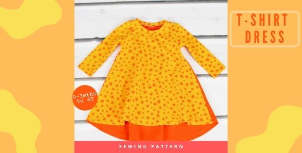 T-Shirt Dress sewing pattern (0-3mths to 6T)