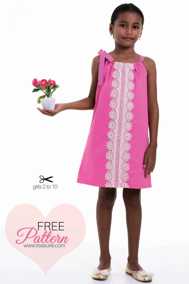 Pillowcase Girls Dress FREE sewing pattern