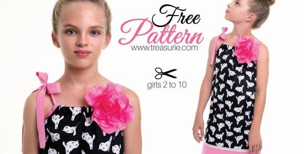 Pillowcase Girls Dress FREE sewing pattern