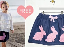 Rabbit Girls Skirt FREE sewing pattern