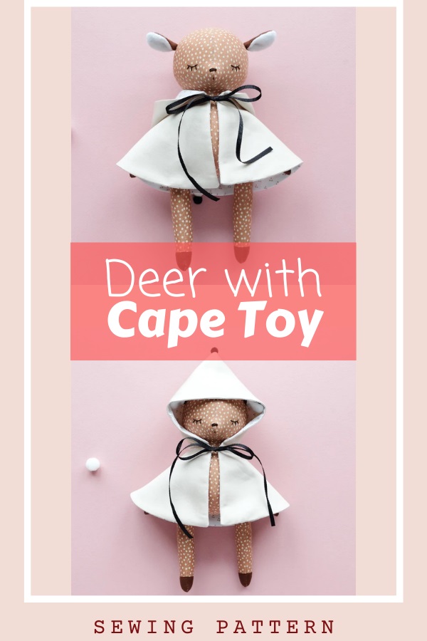 Deer with Cape Toy sewing pattern
