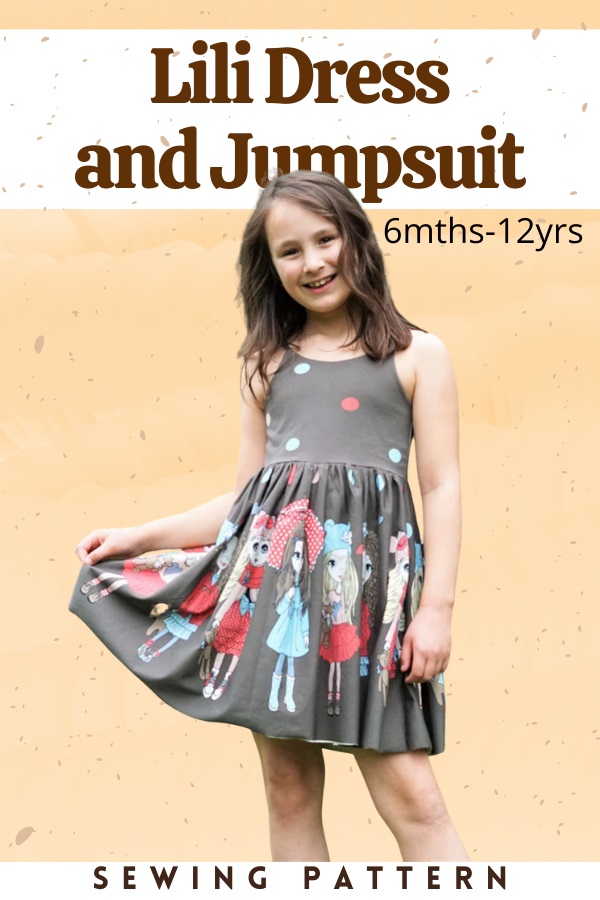 Lili Dress and Jumpsuit sewing pattern (6mths-12yrs)