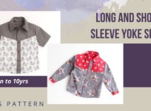 Long and Short Sleeve Yoke Shirt sewing pattern (newborn to 10yrs)