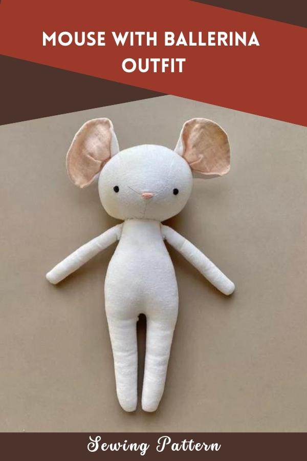 Mouse with Ballerina Outfit sewing pattern