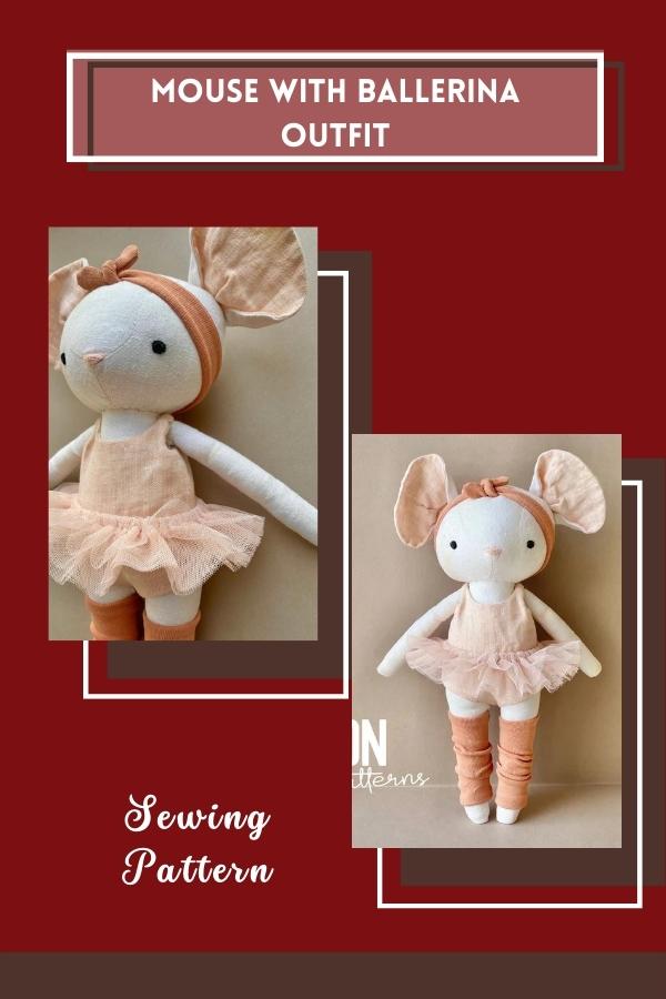 Mouse with Ballerina Outfit sewing pattern