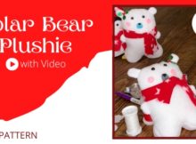 Polar Bear Plushie FREE sewing pattern (with video)