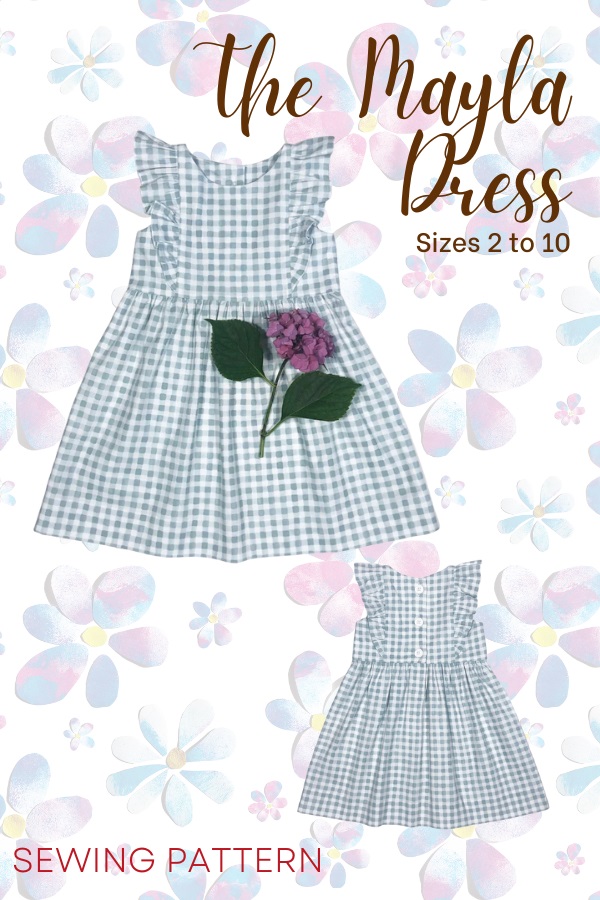 The Mayla Dress sewing pattern (sizes 2 to 10)