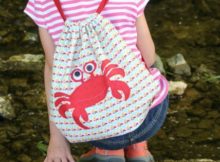 Simple Drawstring Backpack FREE sewing tutorial and pattern