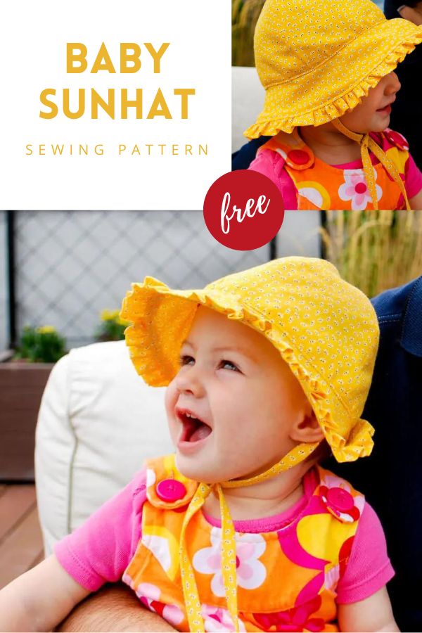 Baby Sunhat FREE sewing pattern 6 12 months Sew Modern Kids