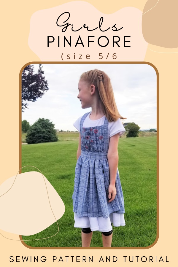 Girls Pinafore FREE sewing pattern and tutorial (size 5/6)