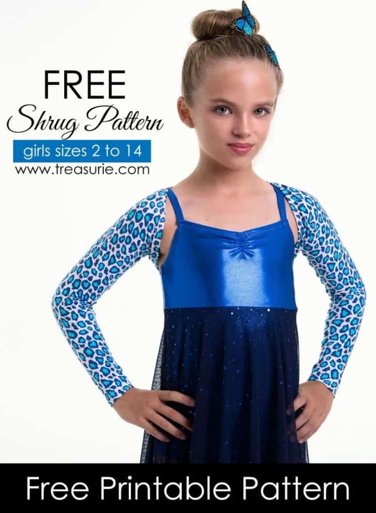 Gym and Dance Shrug FREE sewing pattern (sizes 2 to 14)