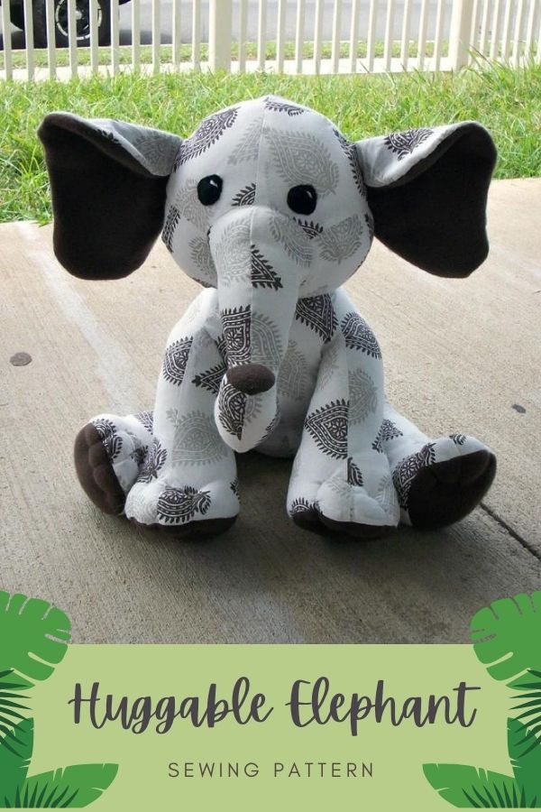 Huggable Elephant sewing pattern - Sew Modern Kids