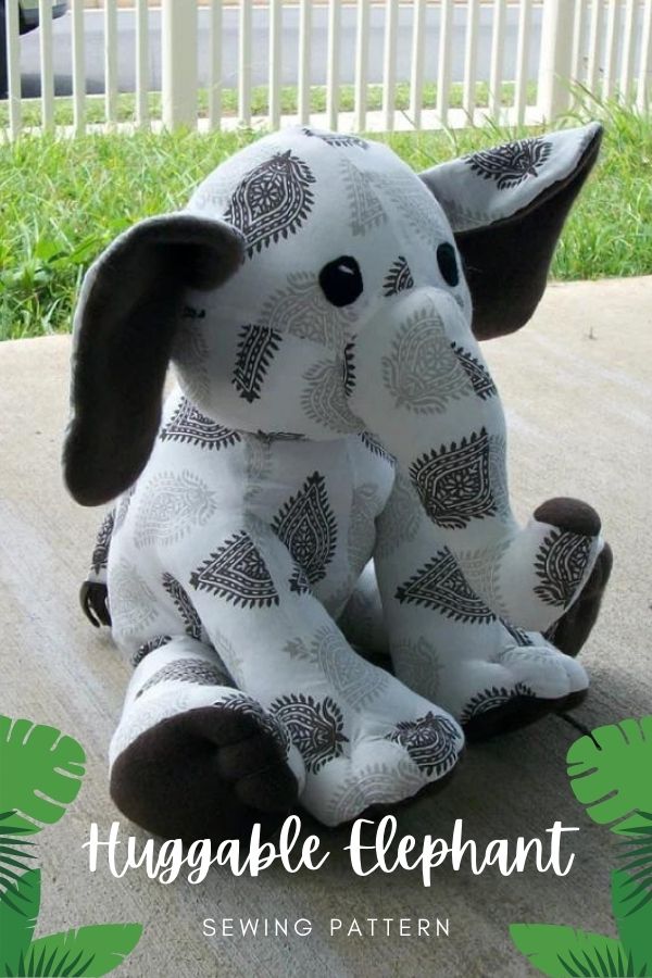 Huggable Elephant sewing pattern