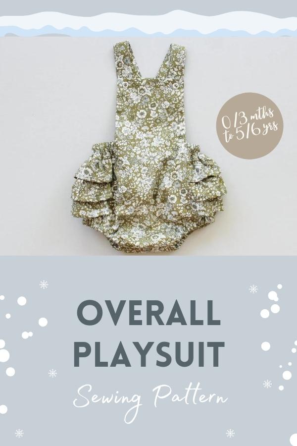 Overall Playsuit sewing pattern (0/3 mths to 5/6 yrs)