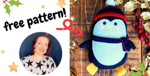 Penguin Plushie FREE sewing pattern (with video tutorial)