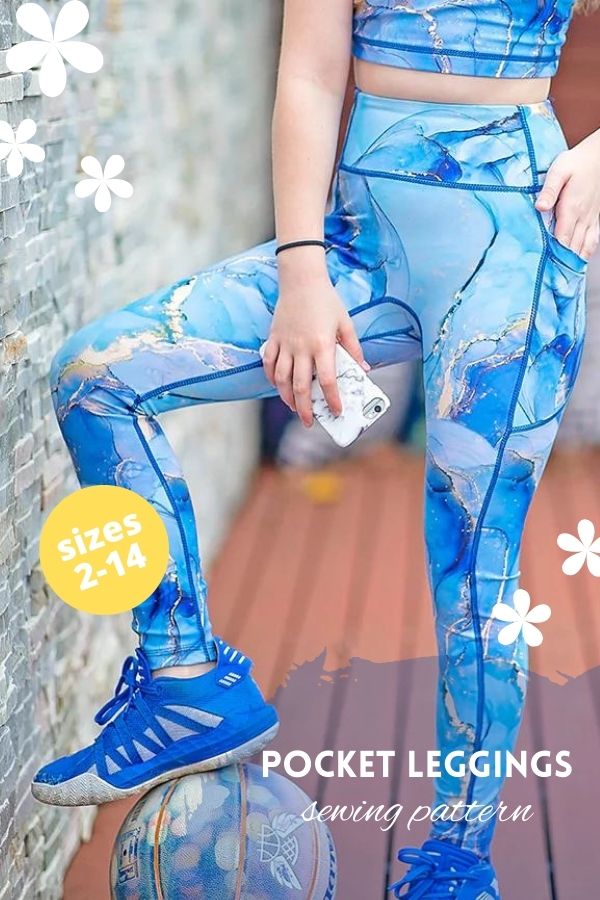 Pocket Leggings sewing pattern (sizes 2-14)