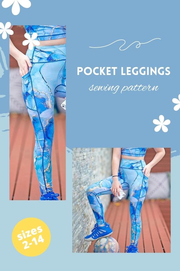 Pocket Leggings sewing pattern (sizes 2-14)