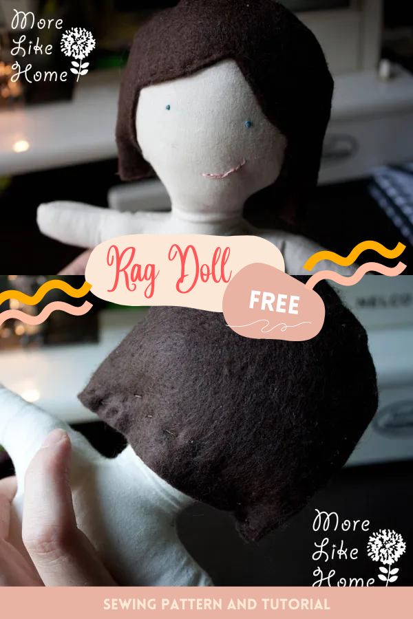 Rag Doll FREE sewing pattern and tutorial